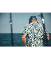 JETTY Sandspit Tech Wave Print Short Sleeve Woven Shirt