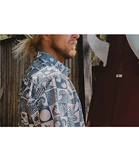 JETTY Sandspit Tech Wave Print Short Sleeve Woven Shirt