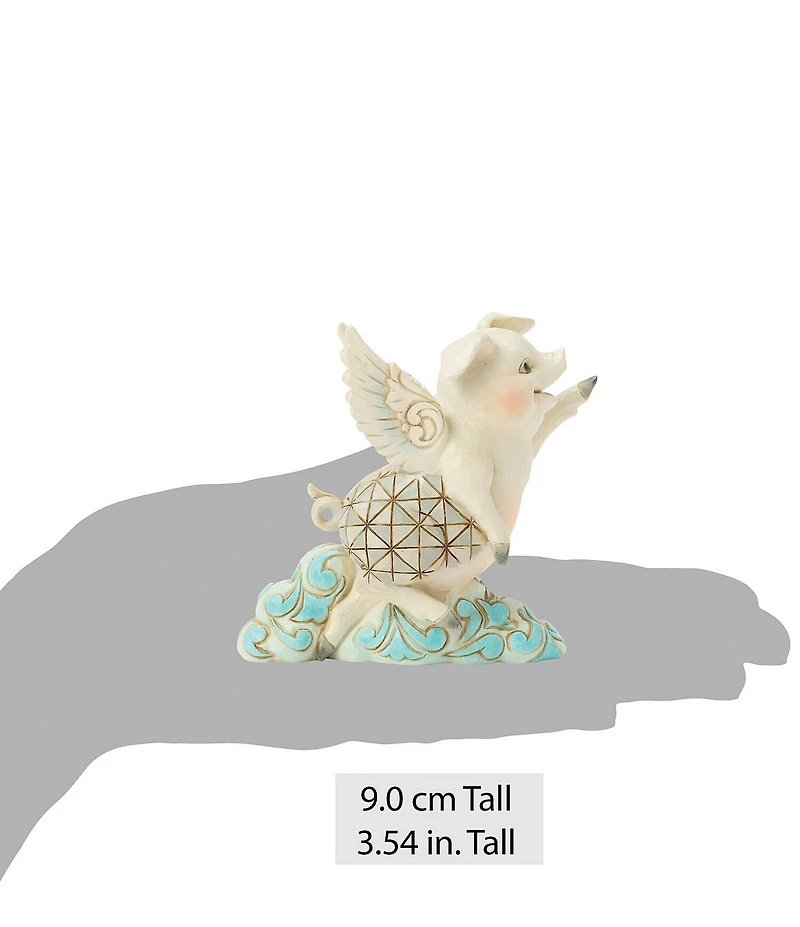Jim Shore Heartwood Creek Collection Flying Pig Mini Figurine
