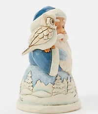 Jim Shore Blue Santa With Owl Mini Figurine