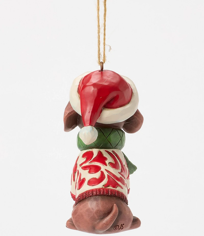 Jim Shore Christmas Dog Dachshund Ornament