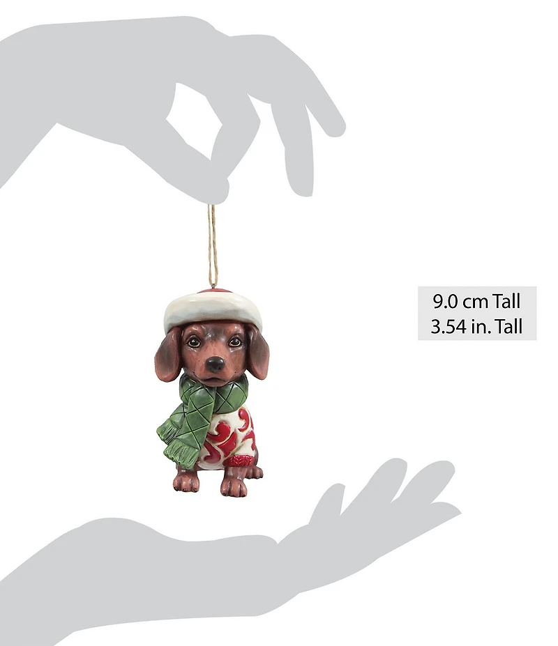 Jim Shore Christmas Dog Dachshund Ornament
