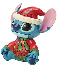 Jim Shore Disney Traditions Battery-Operated Light-Up Stitch In Ugly Sweater Limited Edition Figurine