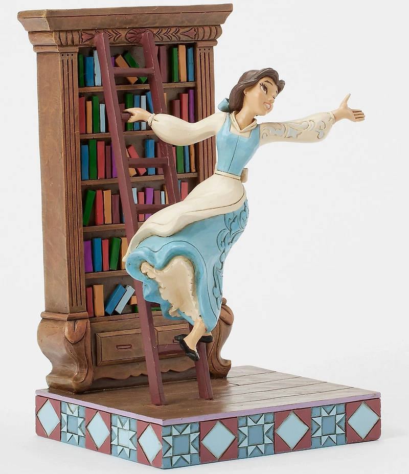 Jim Shore Disney Traditions Collection Belle with Bookshelf Figurine