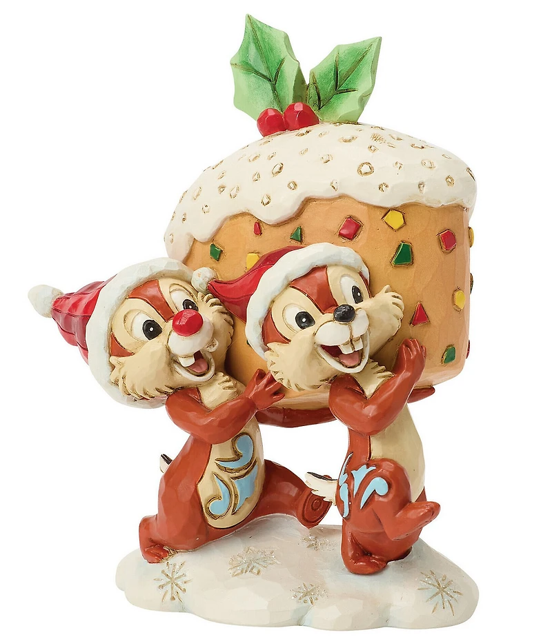 Jim Shore Disney Traditions Collection Chip & Dale Fruitcake Figurine