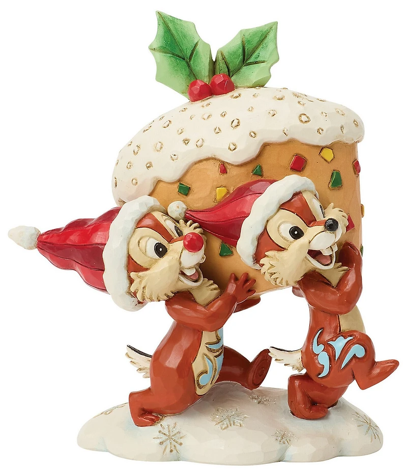 Jim Shore Disney Traditions Collection Chip & Dale Fruitcake Figurine