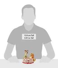 Jim Shore Disney Traditions Collection Lady and Tramp Spaghetti Scene Lit Figurine