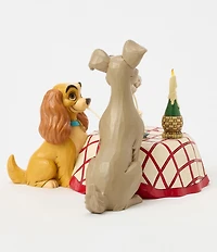 Jim Shore Disney Traditions Collection Lady and Tramp Spaghetti Scene Lit Figurine