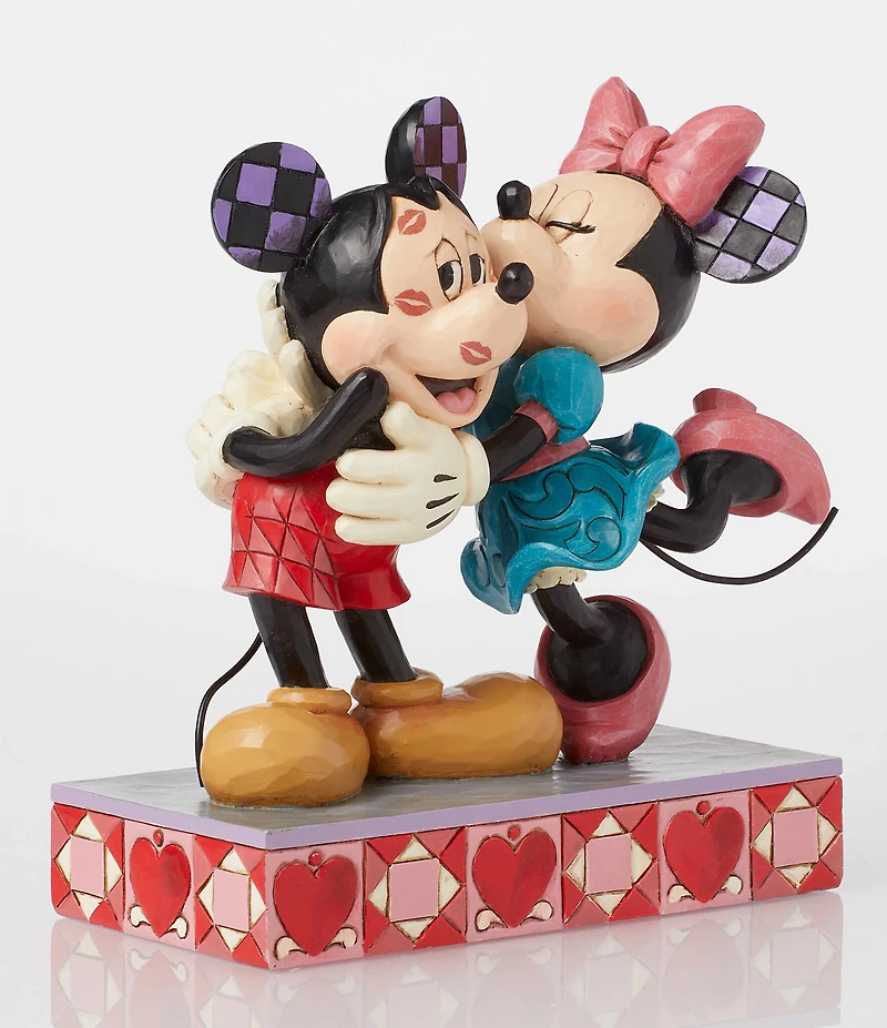 Jim Shore Disney Traditions Collection Mickey and Minnie Love Kisses Figurine