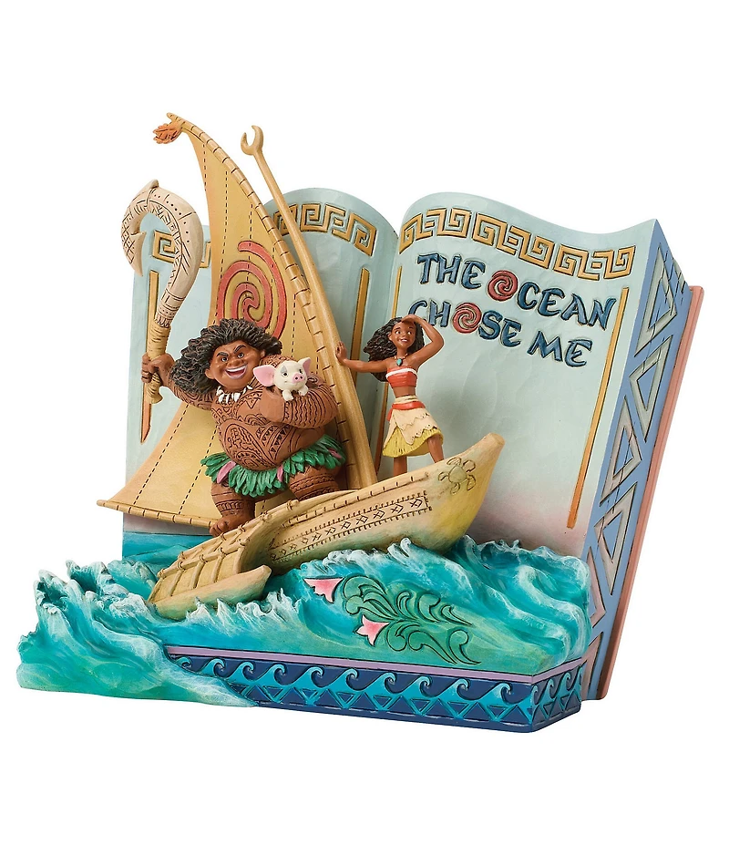 Jim Shore Disney Traditions Collection Moana #double;The Ocean Chose Me#double; Storybook Figurine
