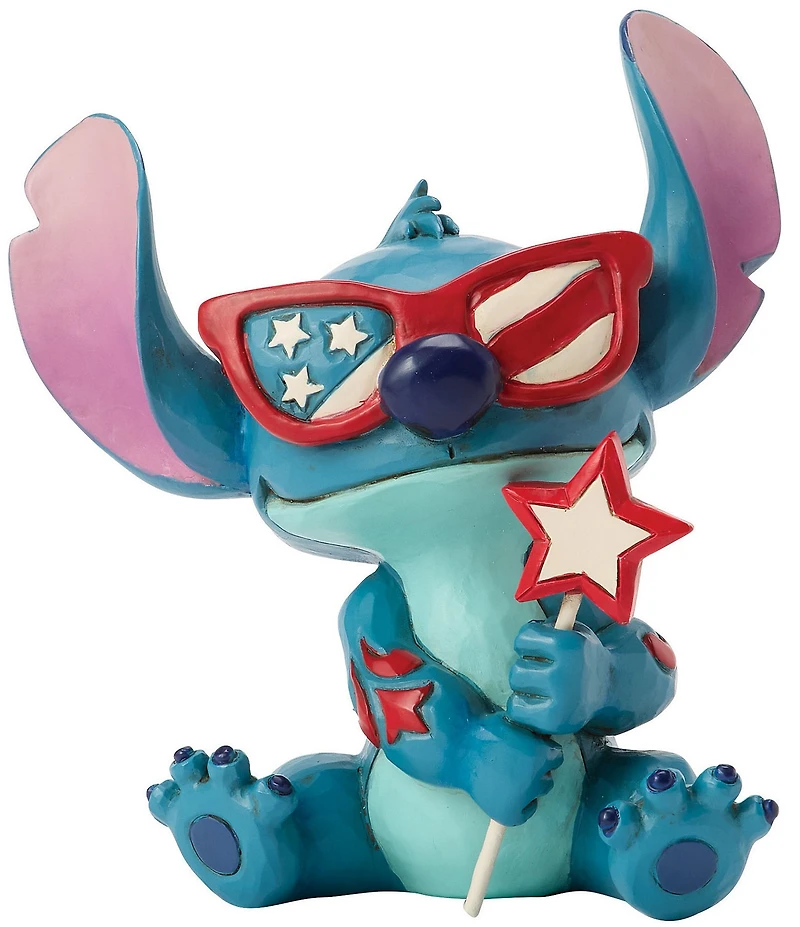 Jim Shore Disney Traditions Collection Stitch Patriotic Mini Figurine
