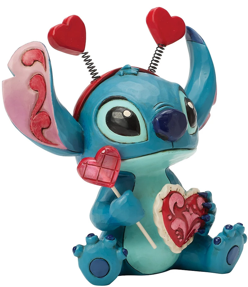 Jim Shore Disney Traditions Collection Stitch Valentine's Figurine
