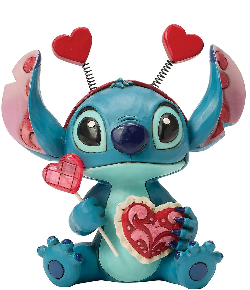 Jim Shore Disney Traditions Collection Stitch Valentine's Figurine