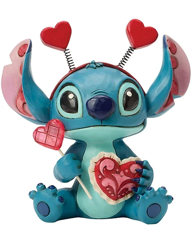 Jim Shore Disney Traditions Collection Stitch Valentine's Figurine