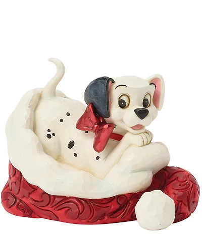 Jim Shore Disney Traditions Dalmatian In Santa Hat Miniature Figurine