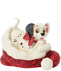 Jim Shore Disney Traditions Dalmatian In Santa Hat Miniature Figurine