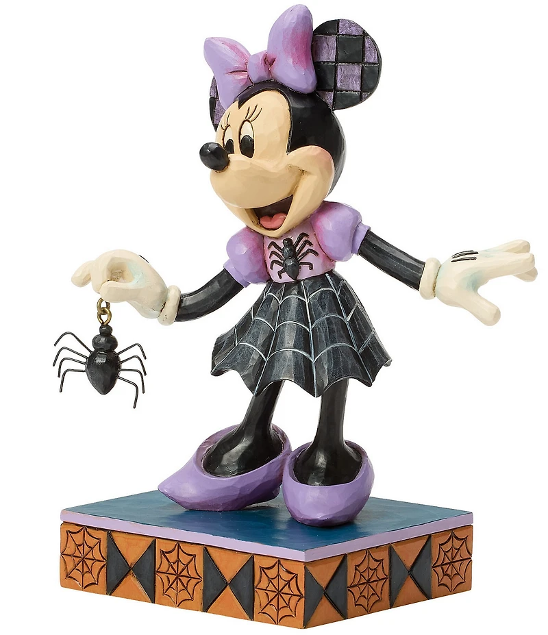 Jim Shore Disney Traditions Halloween Collection Minnie Spider Dress #double;Web-tastic Halloween#double; Figurine