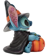 Jim Shore Disney Traditions Halloween Collection Stitch with Jack-O-Lantern #double;Witchy Stitch#double; Figurine