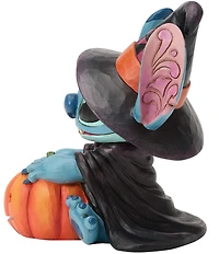 Jim Shore Disney Traditions Halloween Collection Stitch with Jack-O-Lantern #double;Witchy Stitch#double; Figurine