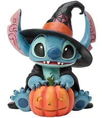 Jim Shore Disney Traditions Halloween Collection Stitch with Jack-O-Lantern #double;Witchy Stitch#double; Figurine