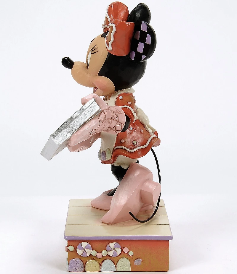 Jim Shore Disney Traditions Holiday Minnie With Gingerbread Figurine