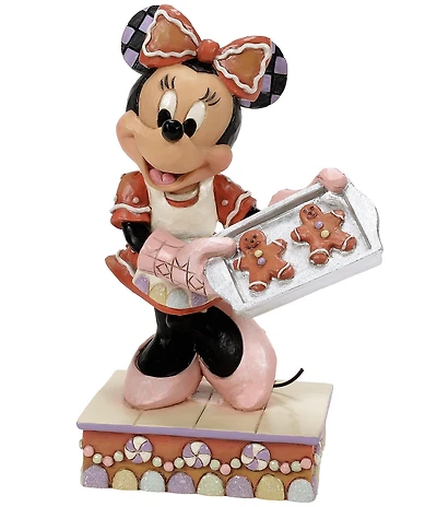 Jim Shore Disney Traditions Holiday Minnie With Gingerbread Figurine