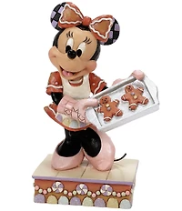 Jim Shore Disney Traditions Holiday Minnie With Gingerbread Figurine