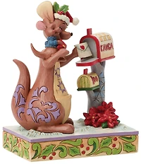 Jim Shore Disney Traditions Kanda And Roo Christmas Mailbox Figurine