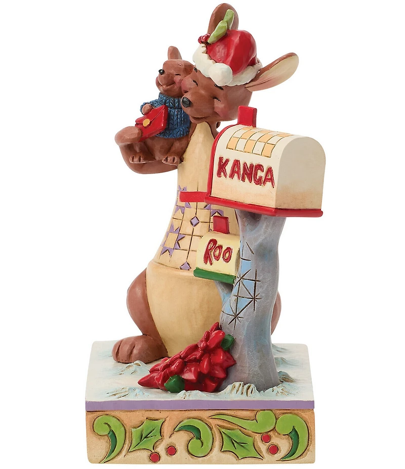 Jim Shore Disney Traditions Kanda And Roo Christmas Mailbox Figurine