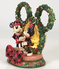 Jim Shore Disney Traditions Mickey & Minnie LED Diorama Figurine First Edition