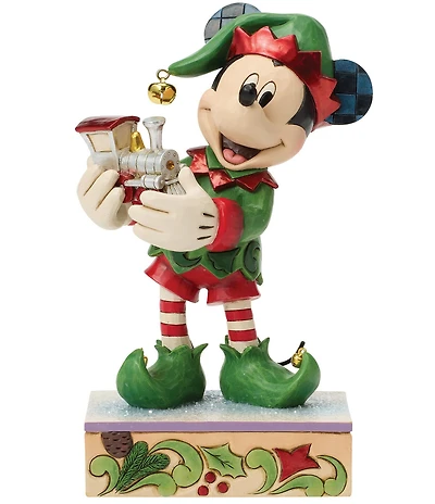 Jim Shore Disney Traditions Mickey Elf With Train Special Edition Figurine