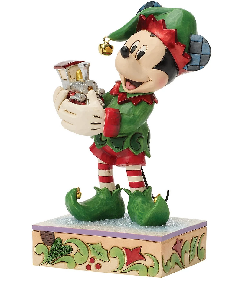 Jim Shore Disney Traditions Mickey Elf With Train Special Edition Figurine