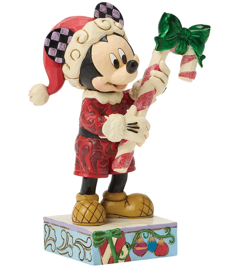 Jim Shore Disney Traditions Mickey Mouse With Candy Cane Figurine