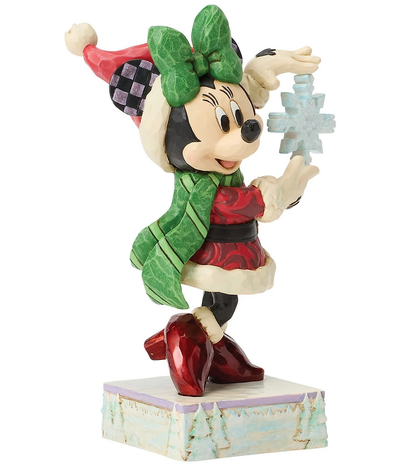 Jim Shore Disney Traditions Minnie Mouse With Snowflake Figurine