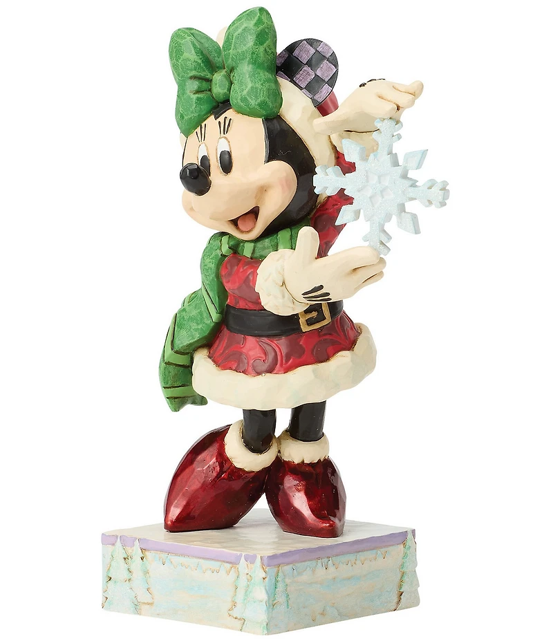 Jim Shore Disney Traditions Minnie Mouse With Snowflake Figurine