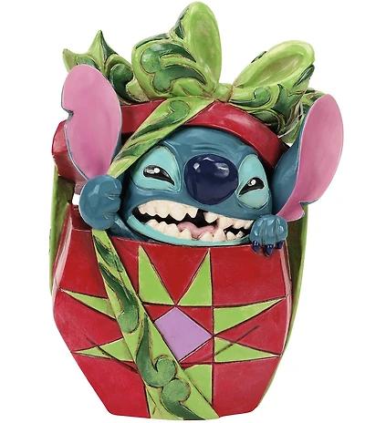 Jim Shore Disney Traditions Stitch Tearing Present Figurine