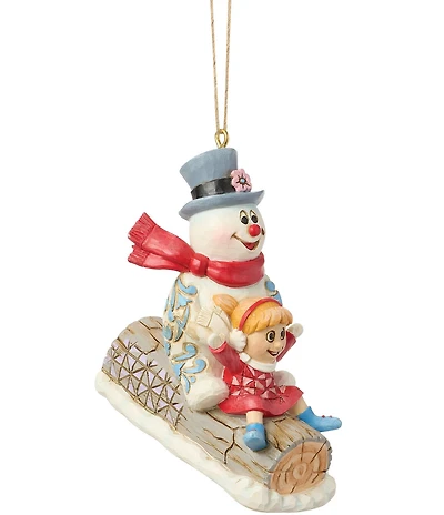 Jim Shore Frosty the Snowman Frosty and Karen Sledding Hanging Ornament