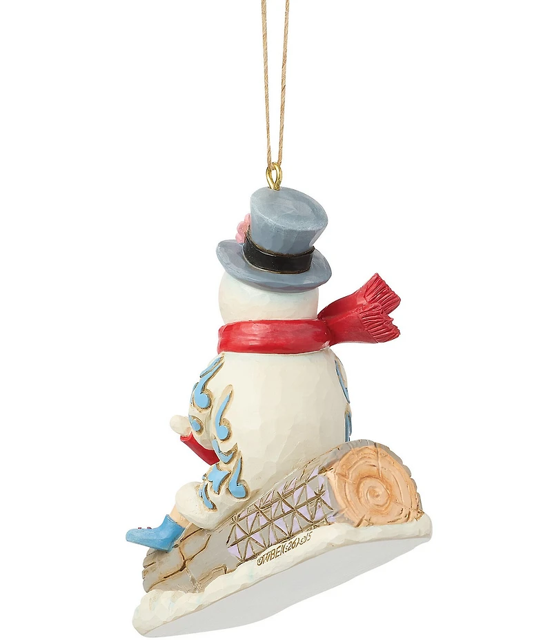 Jim Shore Frosty the Snowman Frosty and Karen Sledding Hanging Ornament