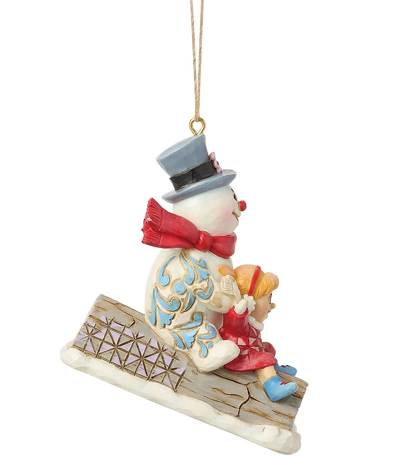 Jim Shore Frosty the Snowman Frosty and Karen Sledding Hanging Ornament