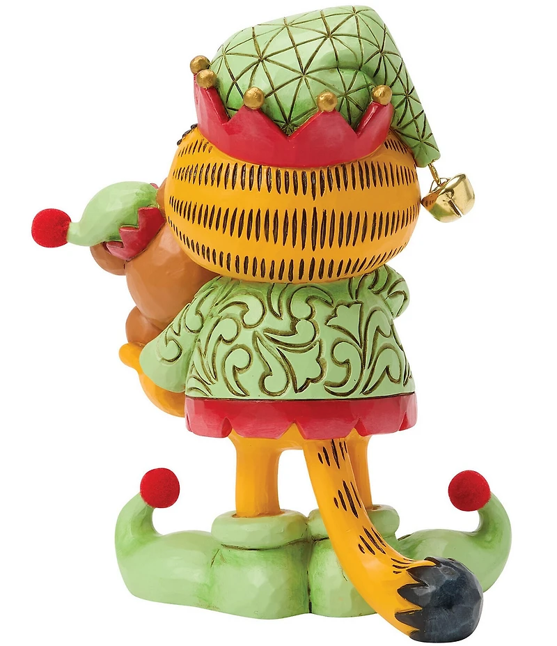 Jim Shore Garfield Garfield and Pooky in Elf Costumes Figurine