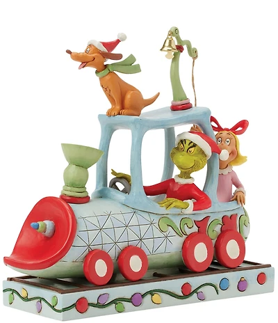 Jim Shore Grinch, Max And Cindy On Train Figurine