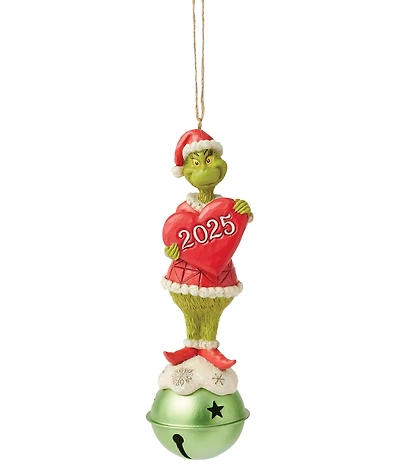 Jim Shore Grinch On Bell 2025 Dated Ornament