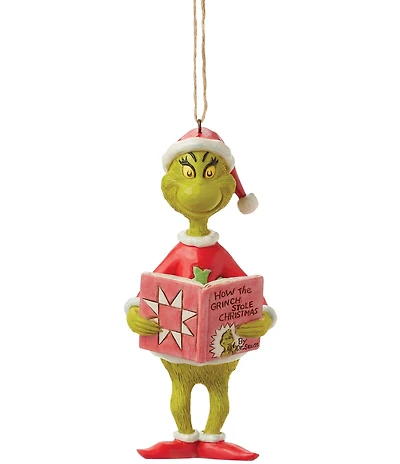 Jim Shore Grinch With Book Ornament