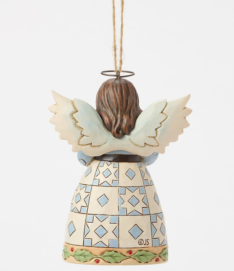 Jim Shore Heartwood Creek Angel with Quilting Hanging Ornament