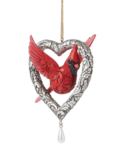 Jim Shore Heartwood Creek Caring Cardinal Forever in My Heart Ornament
