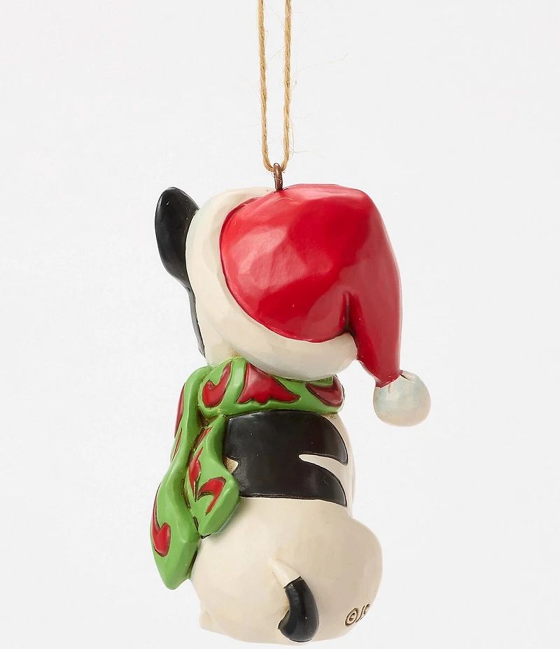 Jim Shore Heartwood Creek Christmas French Bull Dog in Santa Hat Ornament