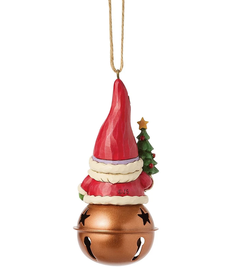 Jim Shore Heartwood Creek Christmas Gnome on Jingle Bell Hanging Ornament