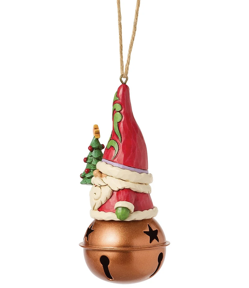 Jim Shore Heartwood Creek Christmas Gnome on Jingle Bell Hanging Ornament