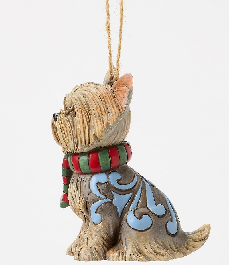 Jim Shore Heartwood Creek Christmas Yorkie Dog Ornament