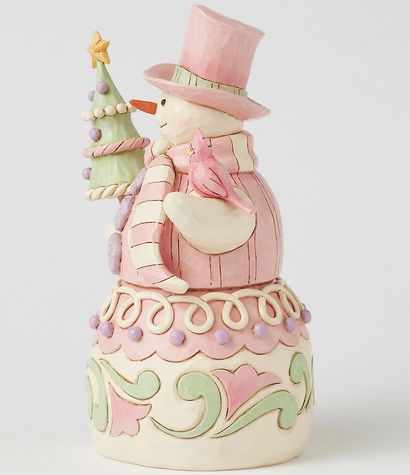 Jim Shore Heartwood Creek Collection #double;Pastel Winter Wonder's#double; Heartwood Sweets Snowman Figurine